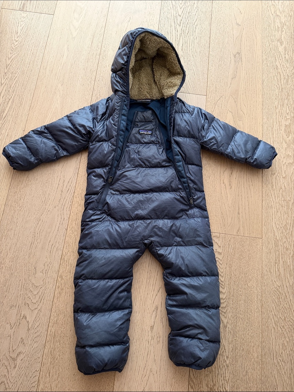 Patagonia Dark Navy Infant Insulated One-Piece Bunting
